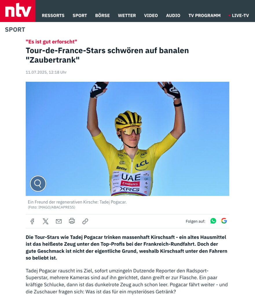 Warum plötzlich alle über Sauerkirschsaft sprechen – und was du davon hast 7 ntv