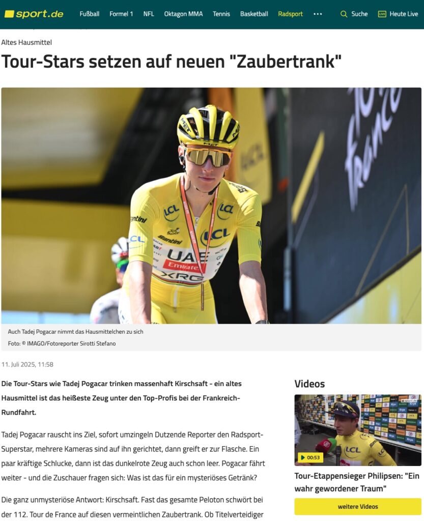 Warum plötzlich alle über Sauerkirschsaft sprechen – und was du davon hast 6 sport.de